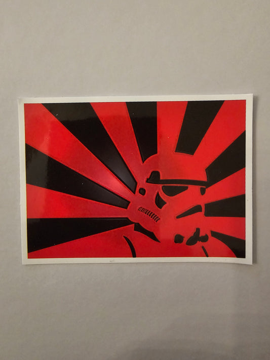 Red and Black Stormtrooper Sticker