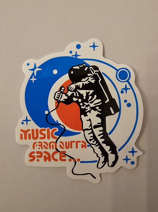 Astronaut Music Sticker