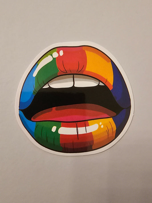 Rainbow Mouth Sticker