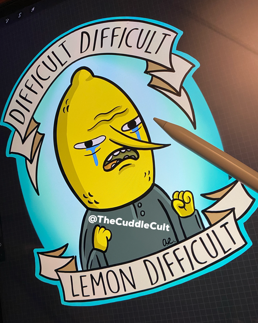 The Cuddle Cult - Difficult Difficult Lemon Difficult Lemongrab sticker