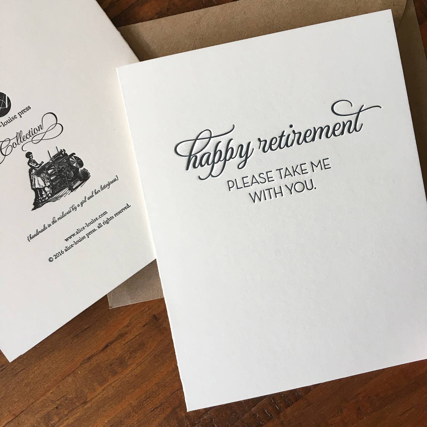 Take Me With You Retirement Card