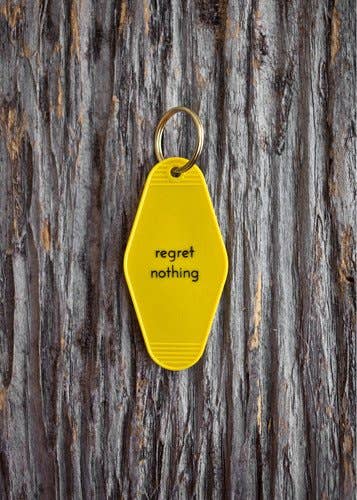 Regret Nothing Motel Keychain