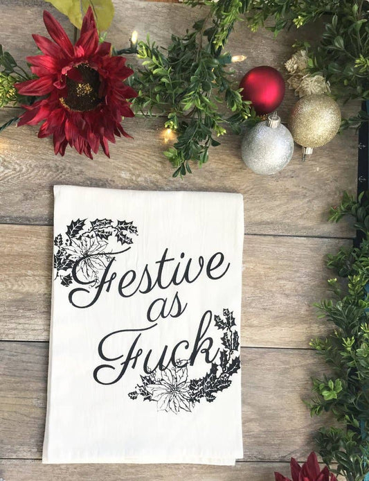 Festive as F@ck Kitchen Towel