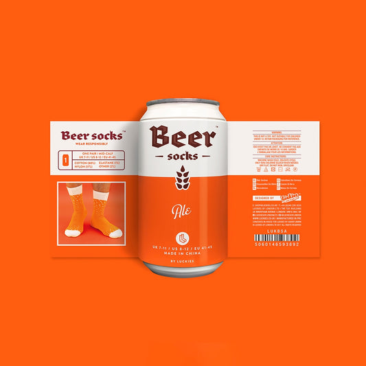 Beer Socks Ale - Comes in a can container!