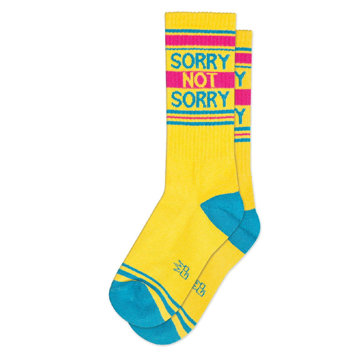 Sorry Not Sorry Ribbed Gym Socks