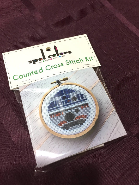 R2D2 and BB8 Cross Stitch Kit