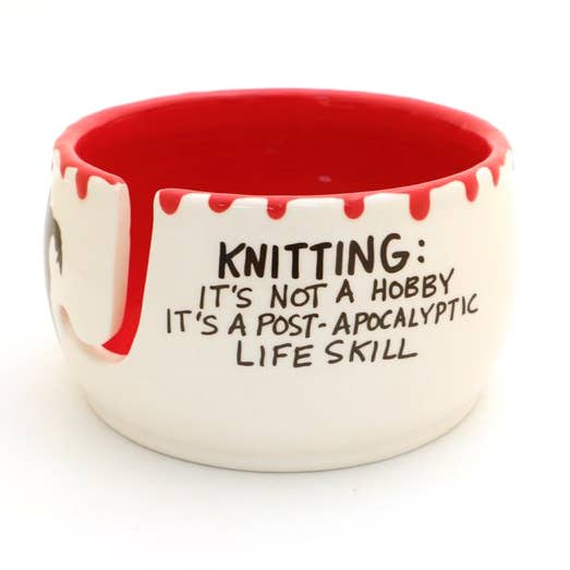 Bloody Zombie Knitting Yarn Bowl