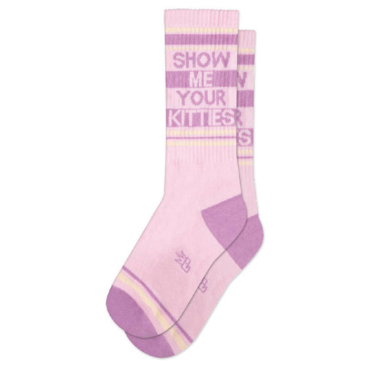 Show Me Your Kitties Ribbed Gym Socks