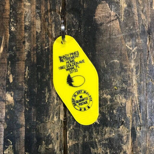 Shady Pines golden girls keychain