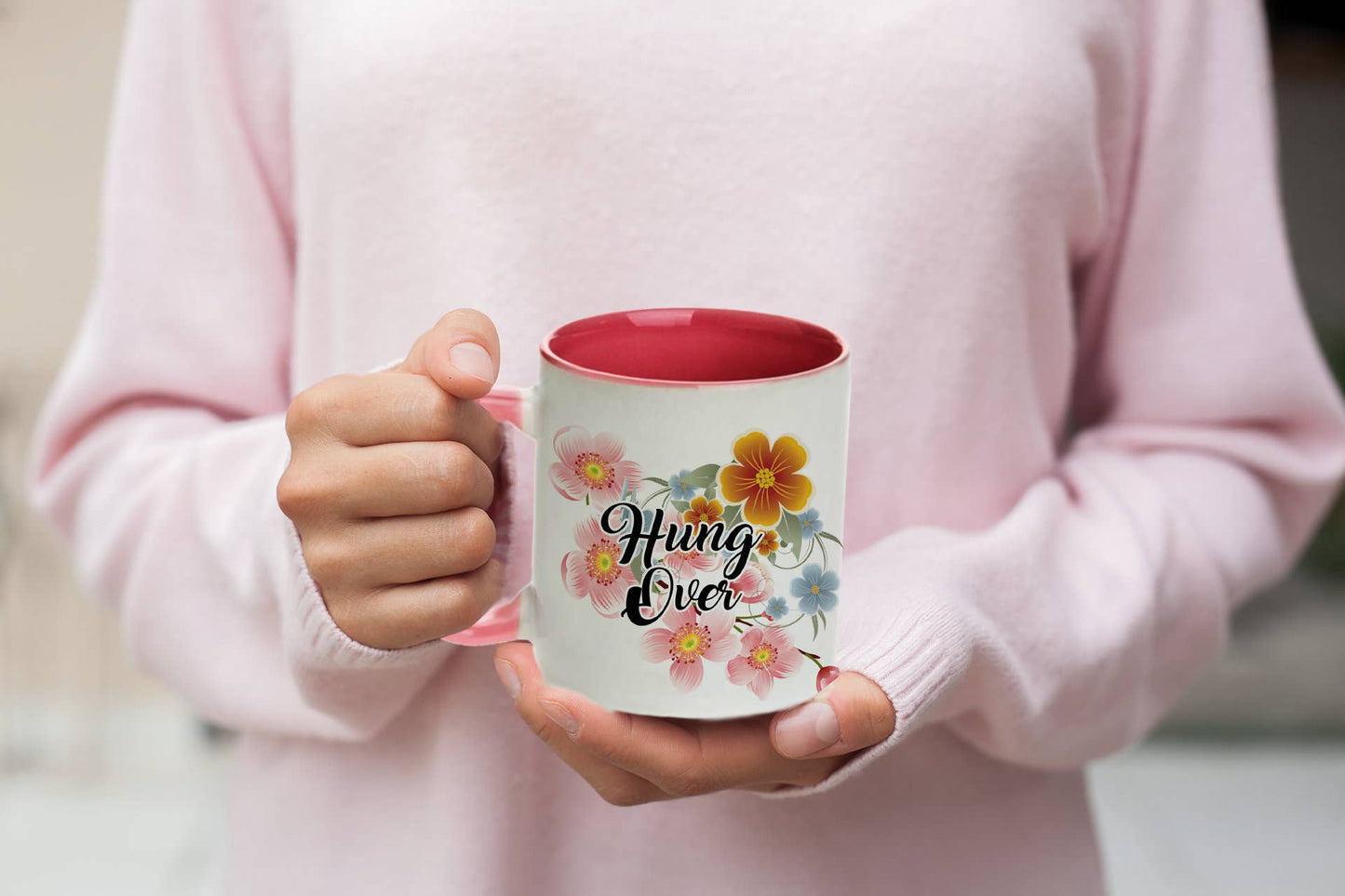 Hung Over Mug - Floral Fancy And Delicate
