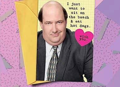 The Office- Beach & Hot Dogs Card