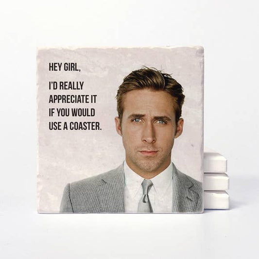 Hey Girl - Coaster set of 4