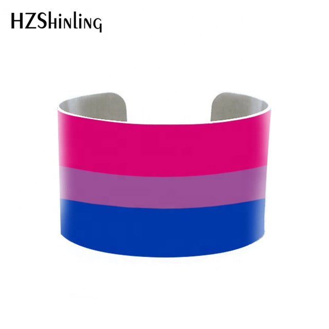 Bisexual Pride flag Bangle Bracelet