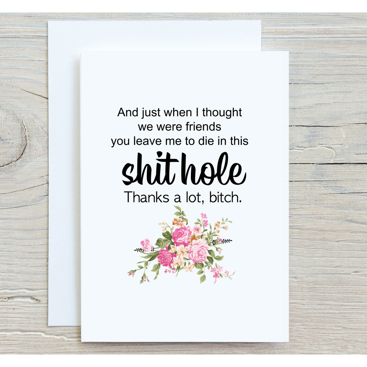 Just When I Thought We Were Friends - Greeting Card