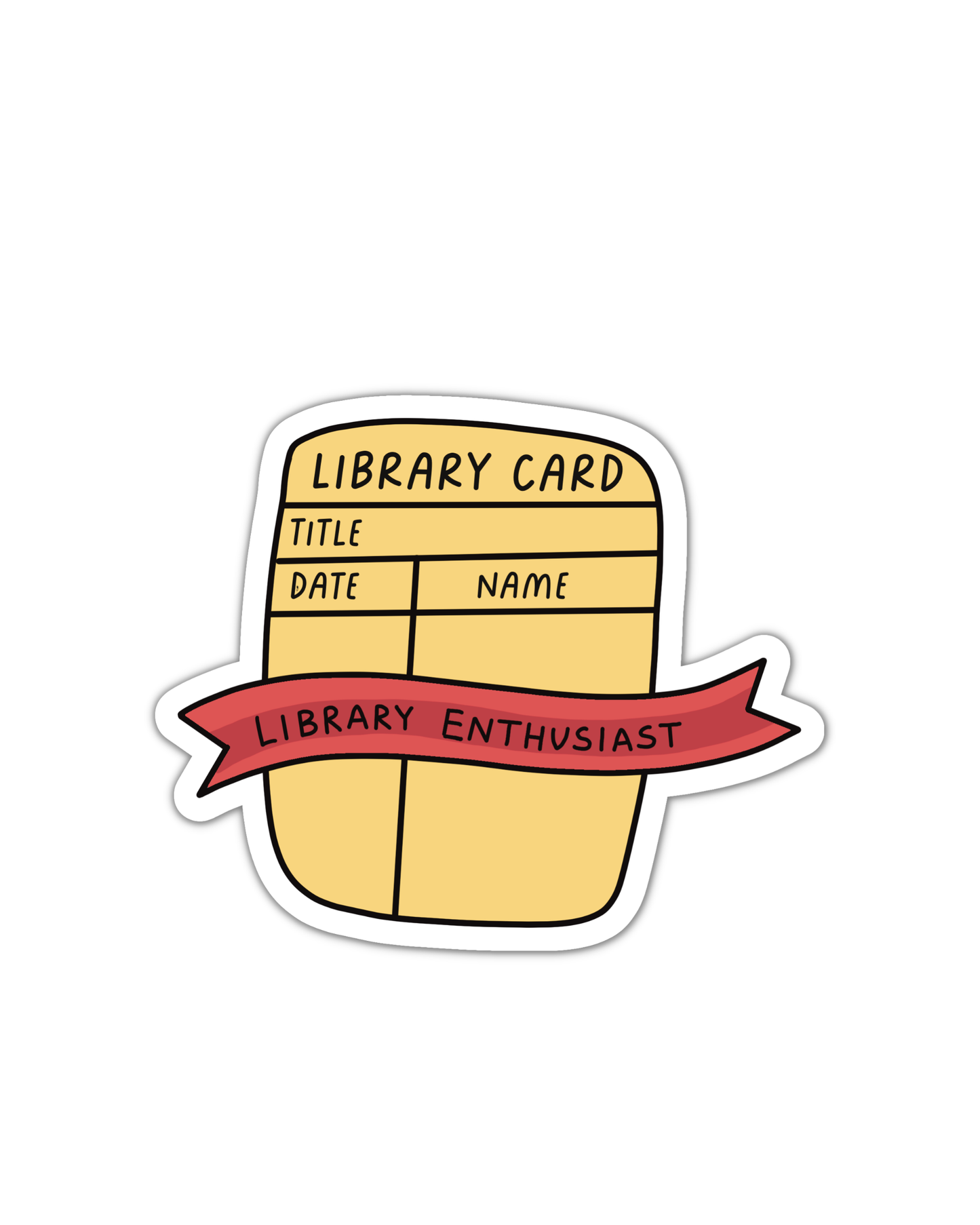 Library enthusiast bookish vinyl sticker