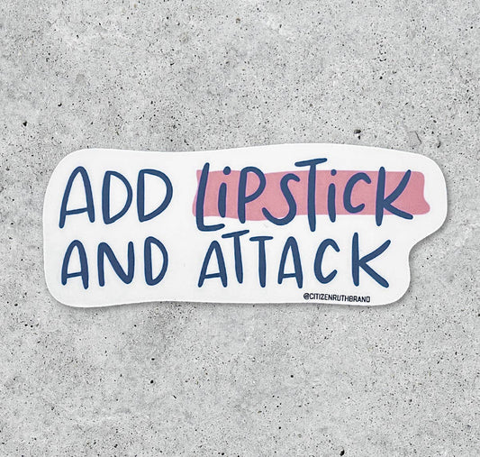 Add Lipstick and Attack Sticker