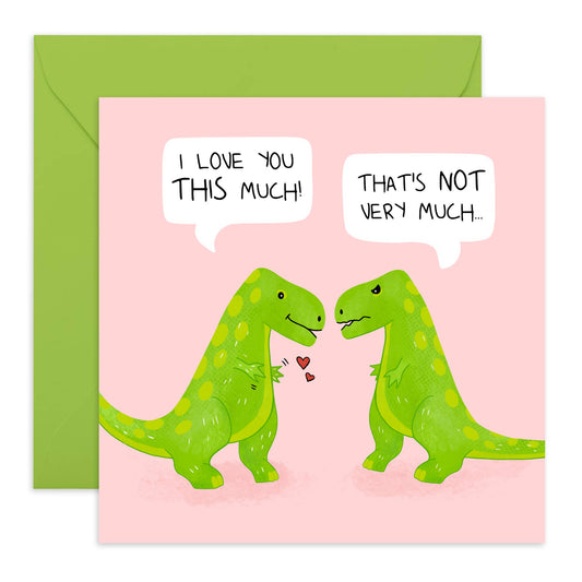 Central 23 - I Love You This Much Trex Card | Eco-Friendly, Made in UK