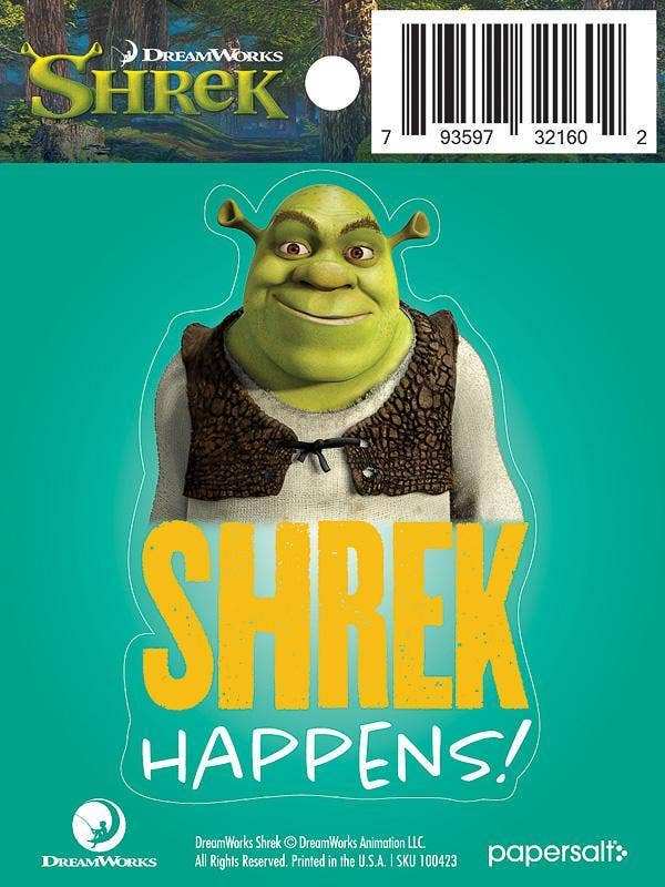 Shrek: "Shrek Happens" Laptop/Water Bottle Sticker