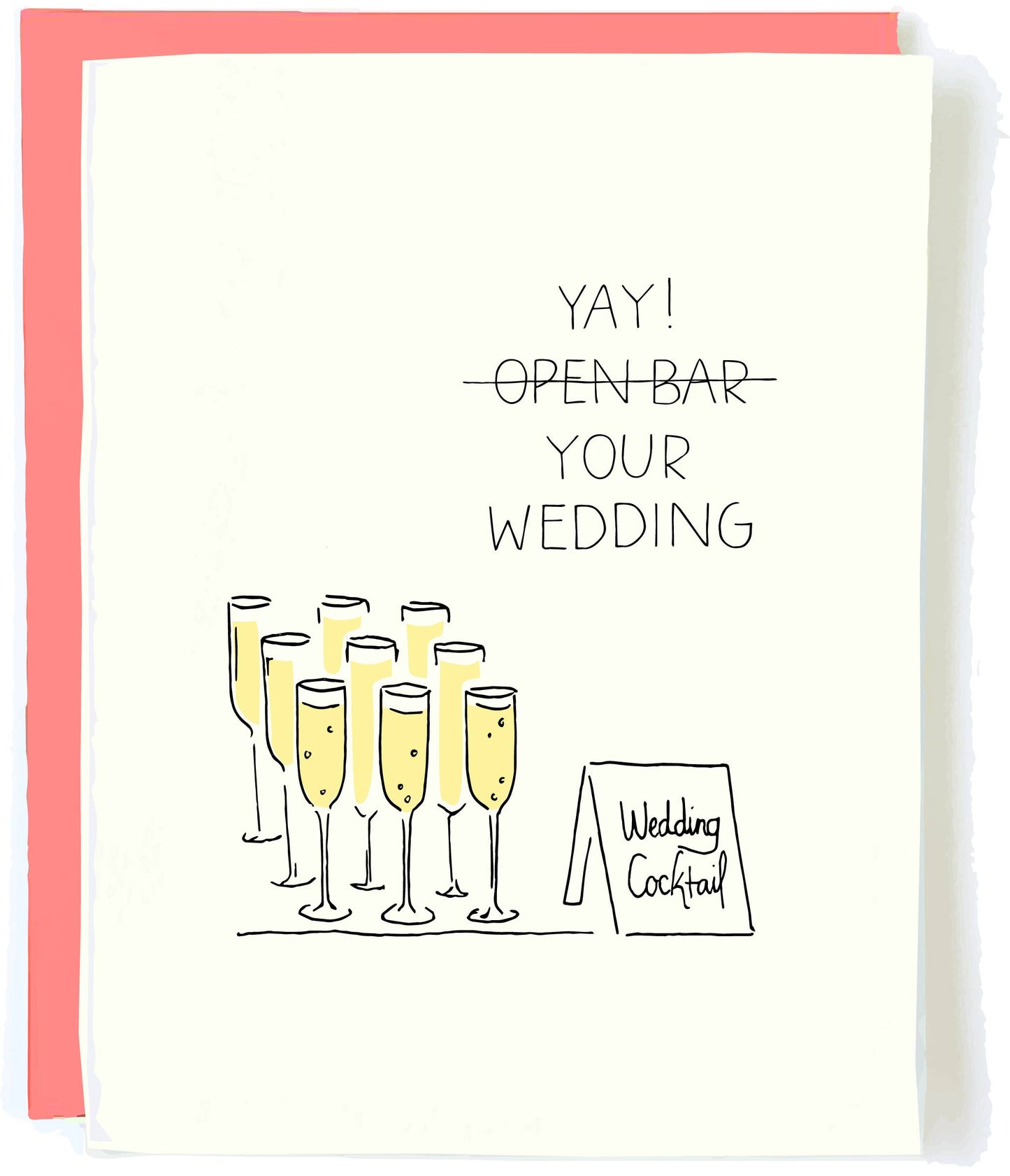Open Bar Wedding  Greeting Card