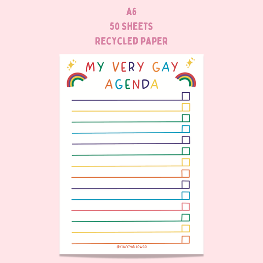 Gay agenda notepad