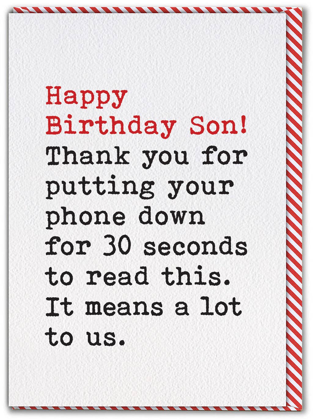 Son Birthday Card - Phone Down