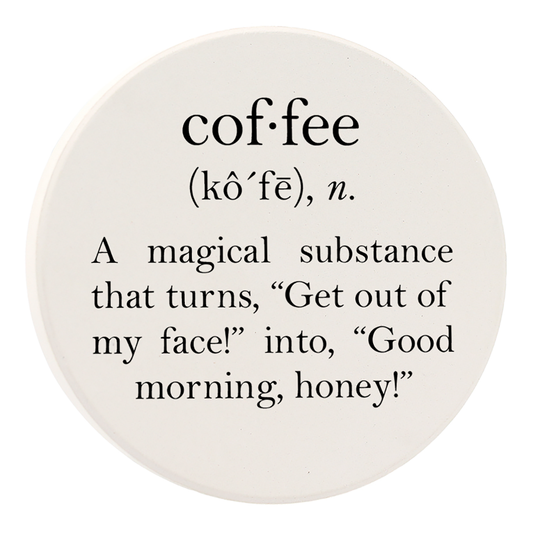 Definition of Coffee -  Car Coasters -  Set of 2