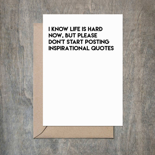 Inspirational Quotes Greeting Card