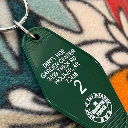 Dirty Hoe Garden Center keychain