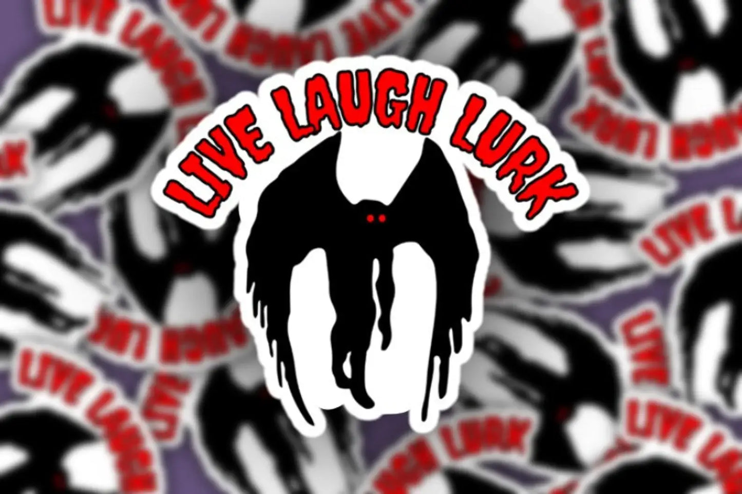 Mothman Sticker - Live Laugh Lurk Cryptids