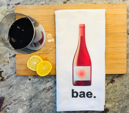 Bae  - Wine Tea Towel