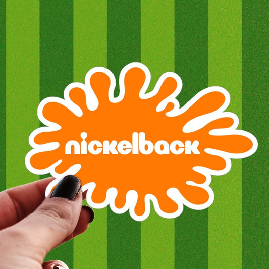 Nickelodeon Nickelback Sticker - 2000s Splat
