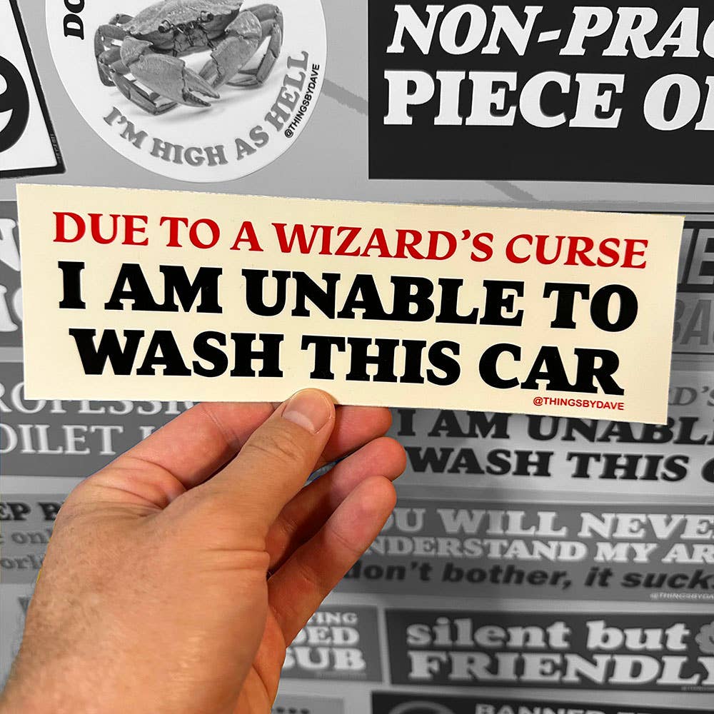 A WIZARD'S CURSE Bumper Sticker