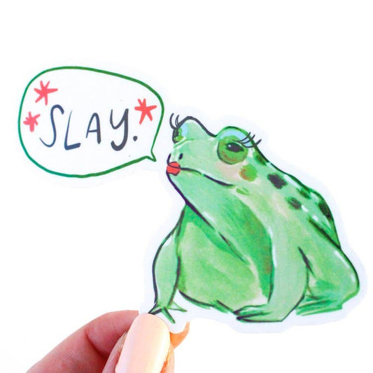Slay Frog Vinyl Sticker