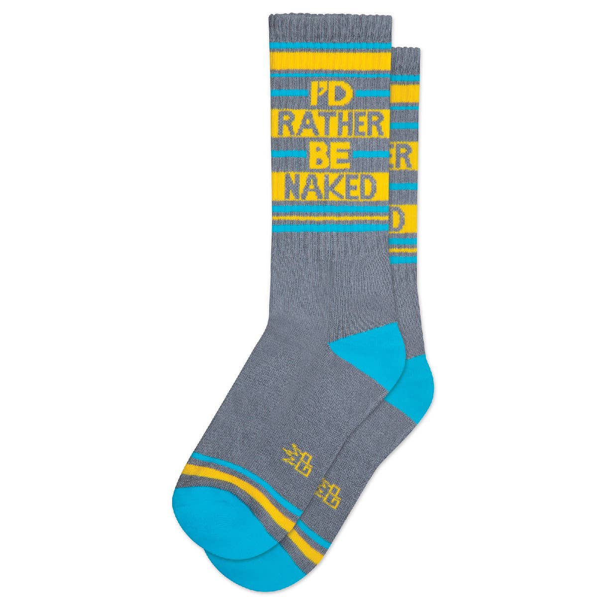 I'd Rather Be Naked Ribbed Gym Socks