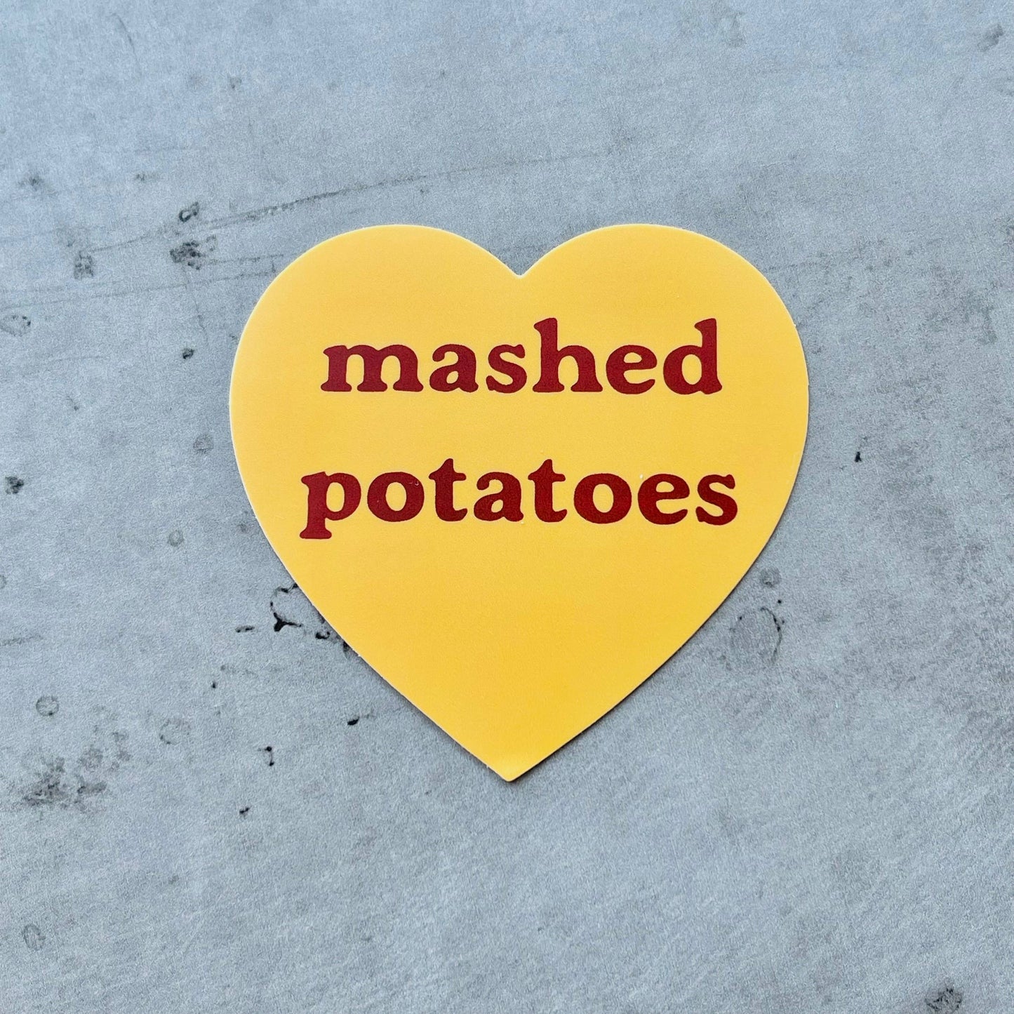 Mashed potatoes Heart Sticker