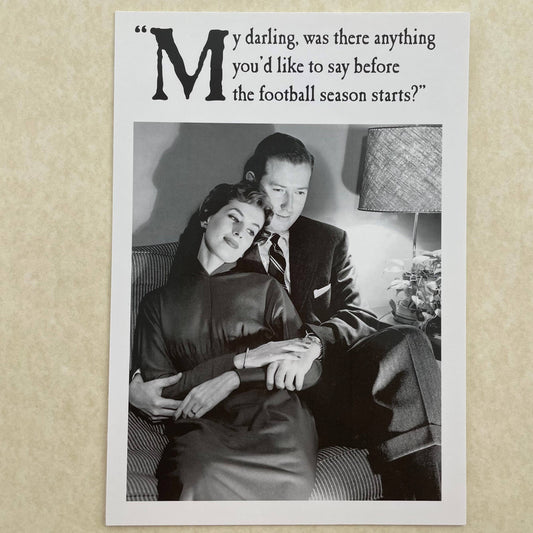 Football Season Blank Greeting Card