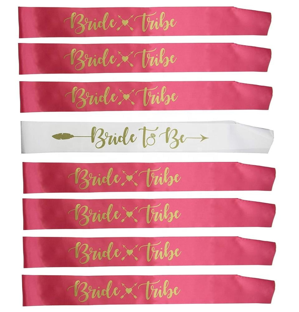 Bride To Be and Bride Tribe Sashes