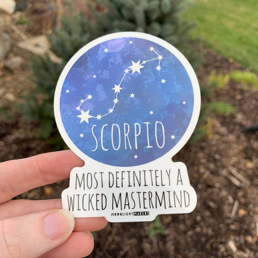 Scorpio - Most Definitely A Wicked Mastermind - Sticker