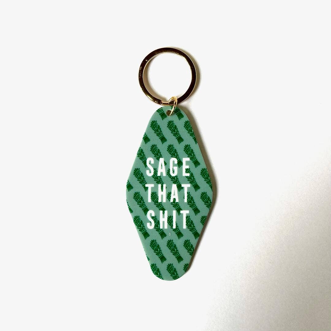 Sage That Shit Double Sided Key Tag