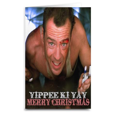 Die Hard Yippe Ki Yay Merry Christmas - Large Greeting Card - 8.5 x 5.5