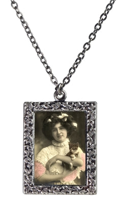 Girl with Kitten Necklace