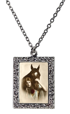 Horse and Lady Necklace