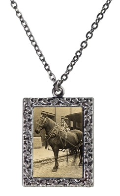 Dog Riding Horse Necklace