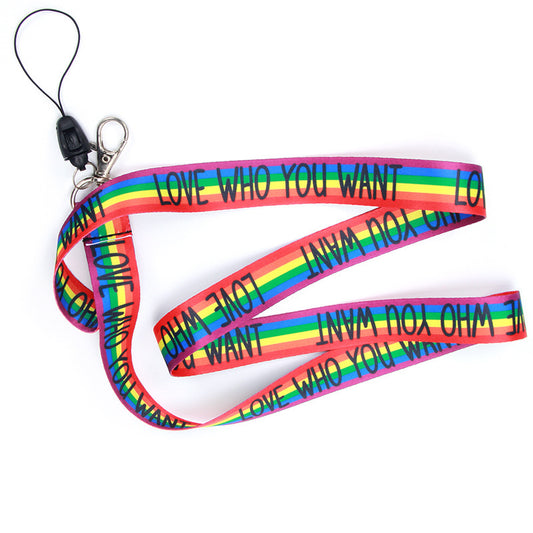 Love Who you Want Pride Lanyard