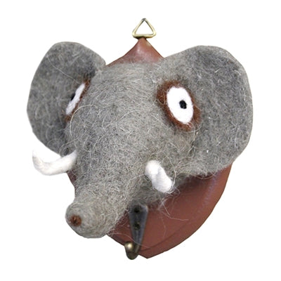 Tackydermy Felted Elephant Head