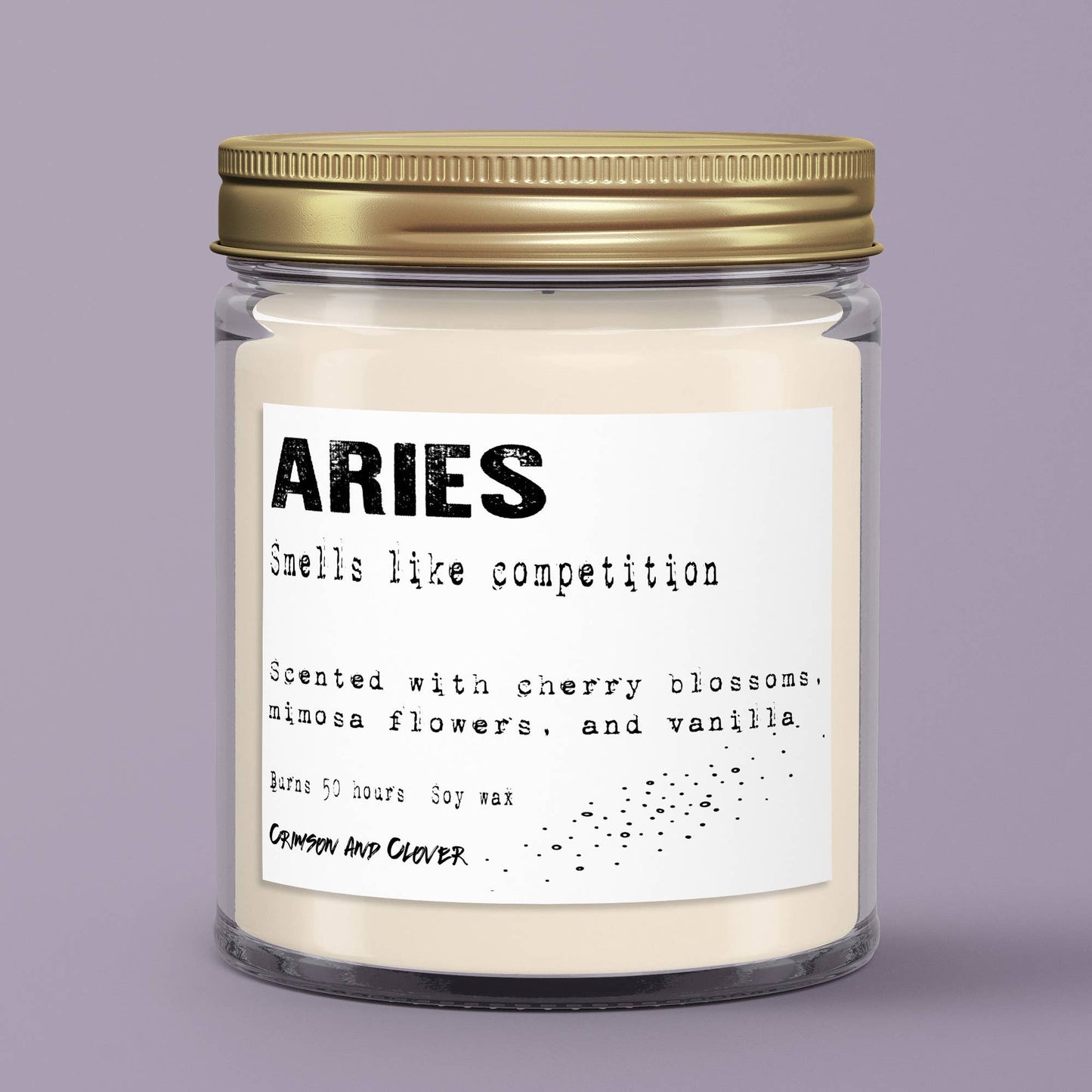 Aries Astrology Zodiac Soy Candle