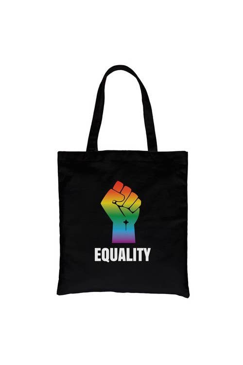 Equality Rainbow Fist Canvas Bag
