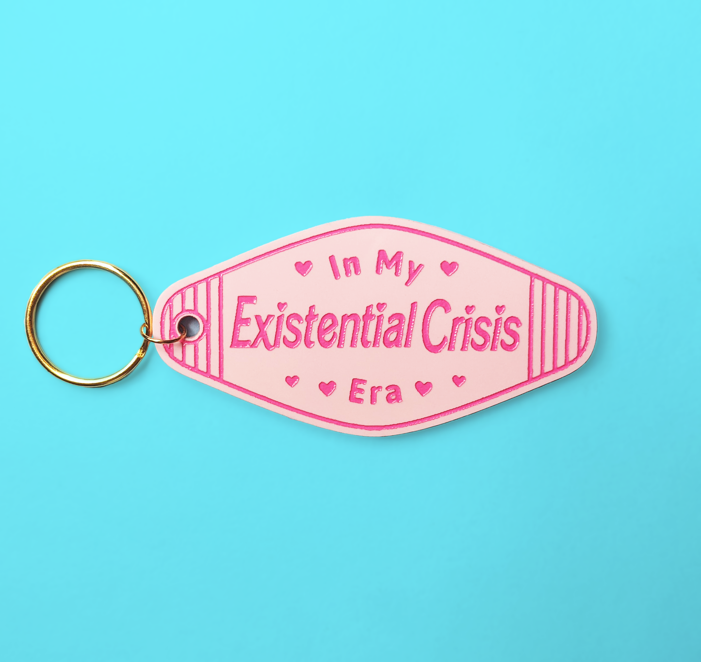 In My Existential Crisis Era Keychain | Retro Motel Keyring