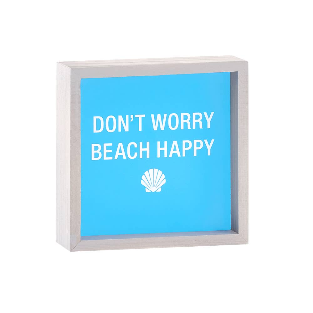 Don't Worry Beach Happy - Mini Sign