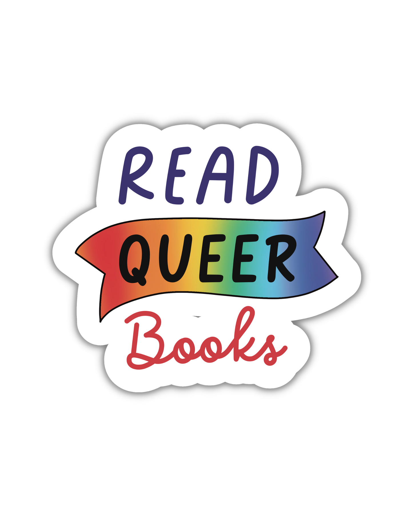 Read queer books vinyl sticker